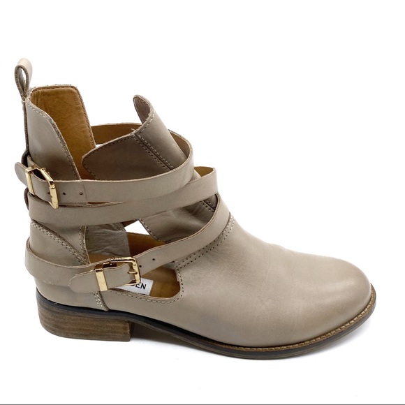 Steve Madden Peladino Beige Cutout Boots Leather Size 8 Shoes Boho Bohemian. - Picture 4 of 8